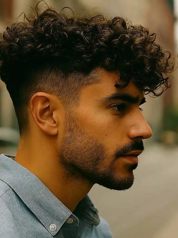 Cheveux bouclés, exemple de rendu naturel